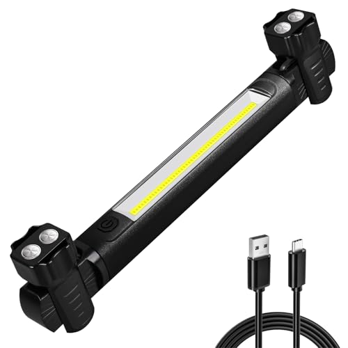 ropelux Work Light, 2500LM Ultra Bright, 5200mAh Rechargeable LED Work Lights, Magnetic Underhood Work Light Bar with Hooks, Portable Mechanic Light for Car Repairing Inspection Garage Workshop Emergency - Image 1