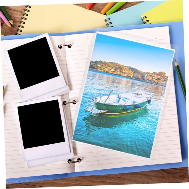 SHINEOFI 20Pcs Self Adhesive Laminating Sheets Glossy Photo Protector Pouches for Easy Application High Transparency Lamination Film for Photos Documents and More - Image 4