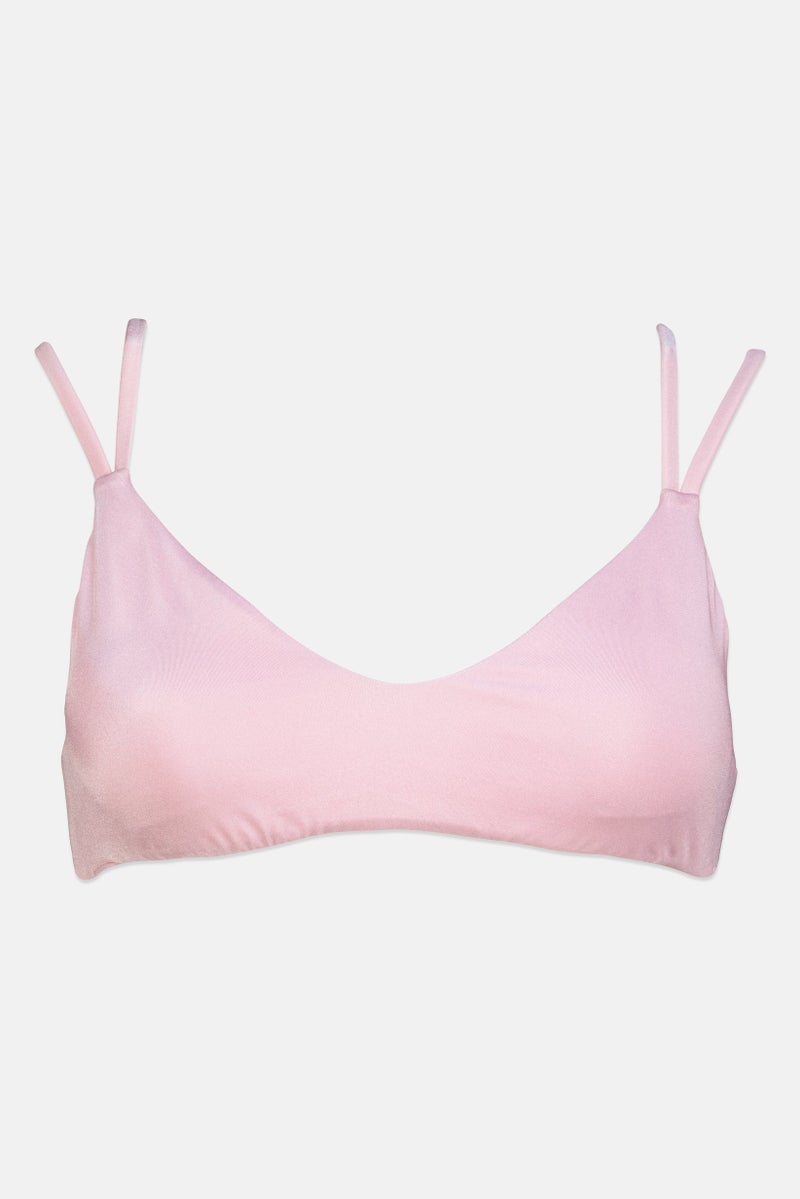 Billabong Women Embroidered Logo Padded Sol Searcher Bikini Top, Lavender - Image 2