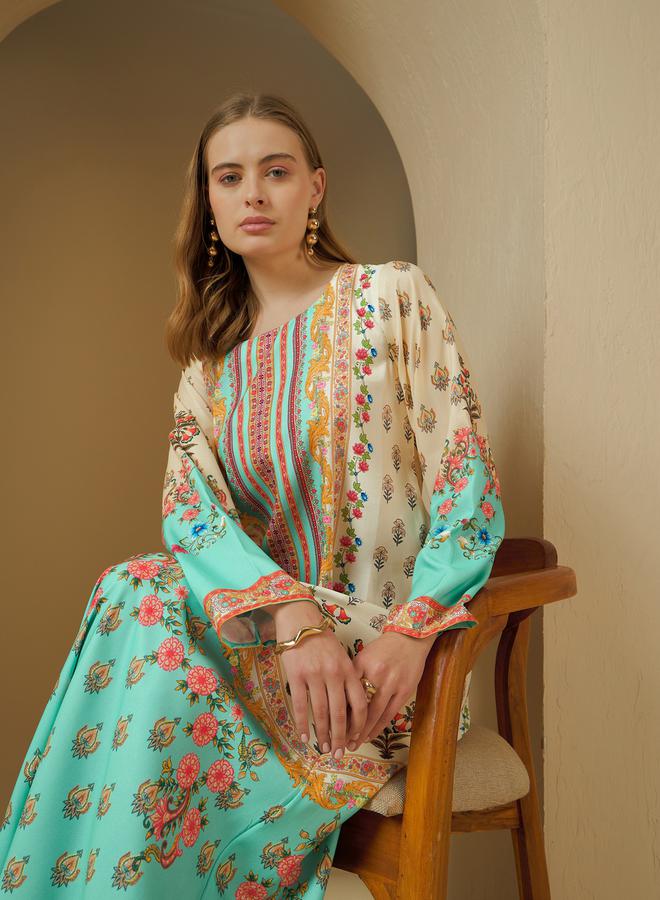 All Over Print Round Neck Jalabiya