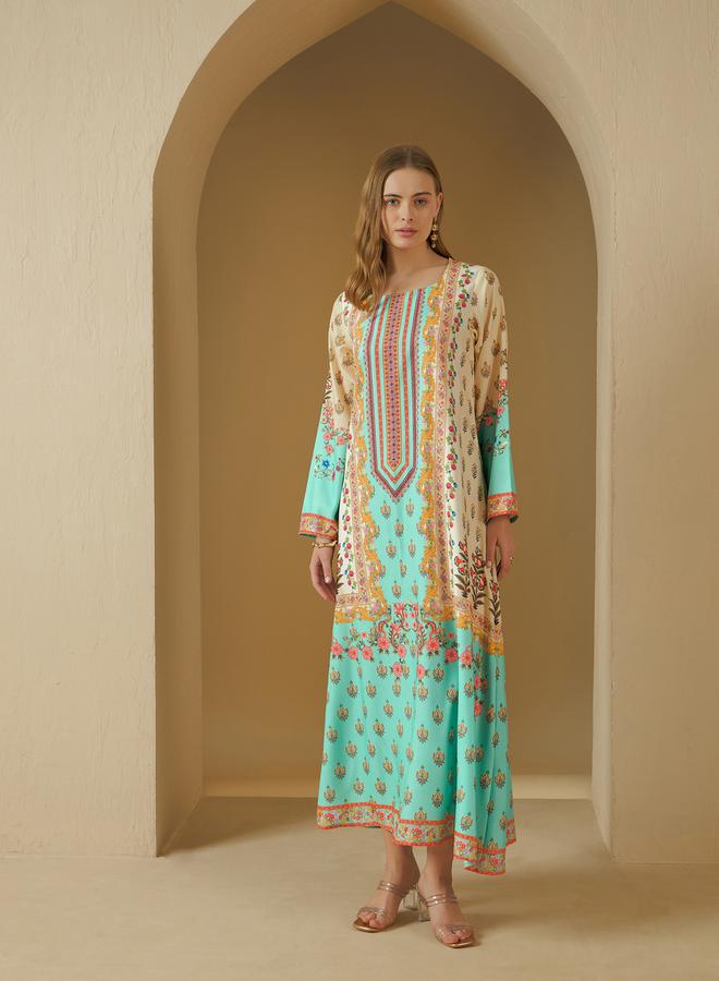 All Over Print Round Neck Jalabiya