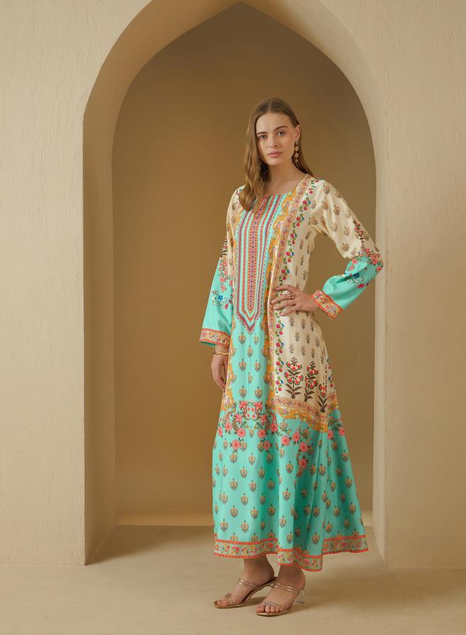 All Over Print Round Neck Jalabiya