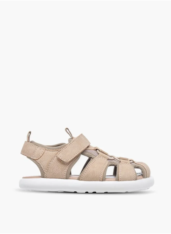 JUNIORS Boys Textured Fisherman Sandals With Hook And Loop Closure