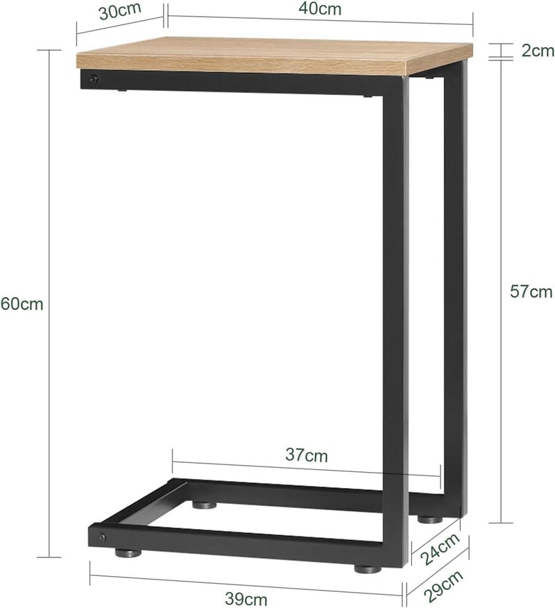 سو باي طاولة ركن قهوة Coffee Table طاولة جانبية Corner Side Table Bed Sofa End Table طاولة قهوة for Living room,Bedroom,Hallway,Natural wooden,طاوله ركن قهوه FBT44-N - Image 3