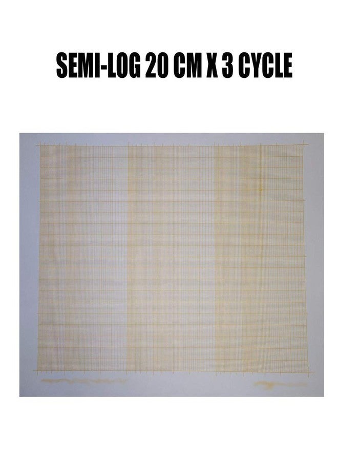 CRAFTWAFT ورق رسم بياني شبه لوغاريتمي من كرافتوافت، 3 دورات، 20 سم × 3 دورات، عبوة من 10 أوراق - Image 3