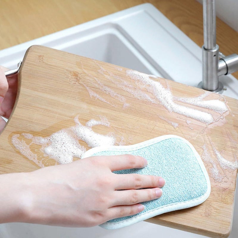 6pcs Thickened Linen Dish Sponges Kitchen Scrub Sponges Compact Cleaning Accessories Random Color - Image 4
