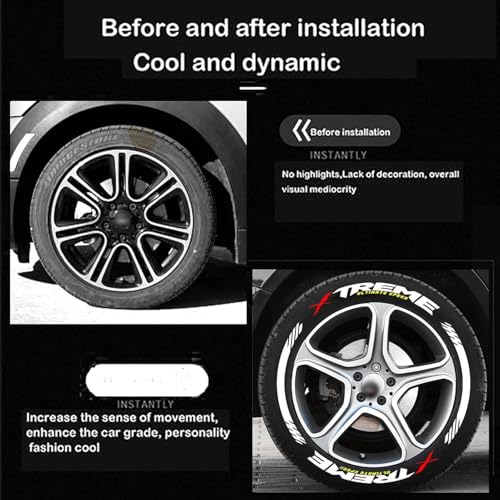 AutoBizarre DIY Xtreme 3D Letters Rubber Tyre Stickers Kit for Decoration Styling Universal for All Cars, Vans, Trucks, Motorcycles - Image 3