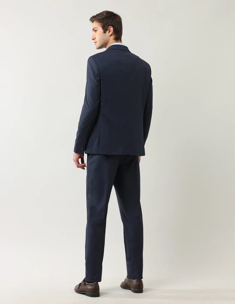 Arrow Navy Tailored Fit Dobby Suit for Men | Best Price UAE