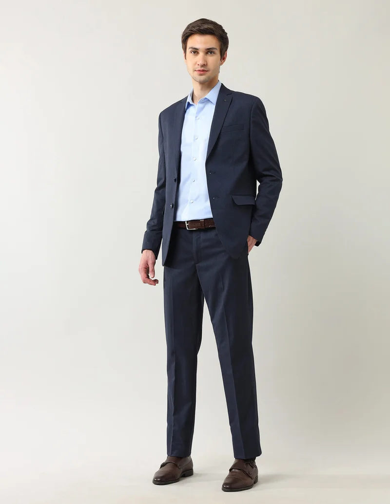 Arrow Navy Tailored Fit Dobby Suit for Men | Best Price UAE