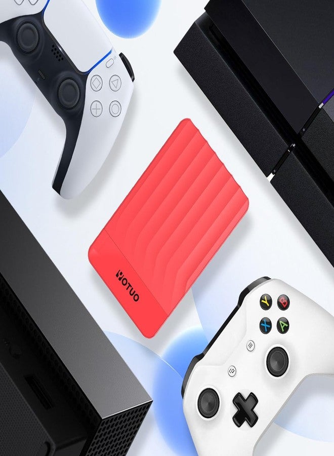 YOTUO Portable External Hard Drive Storage Expansion Mobile HDD USB 3.0 for PC, Mac, Desktop, Laptop, PS4, PS5, Xbox One X/S, Xbox 360, Xbox Series X/S, Office & Game (Red, 1TB) - Image 2