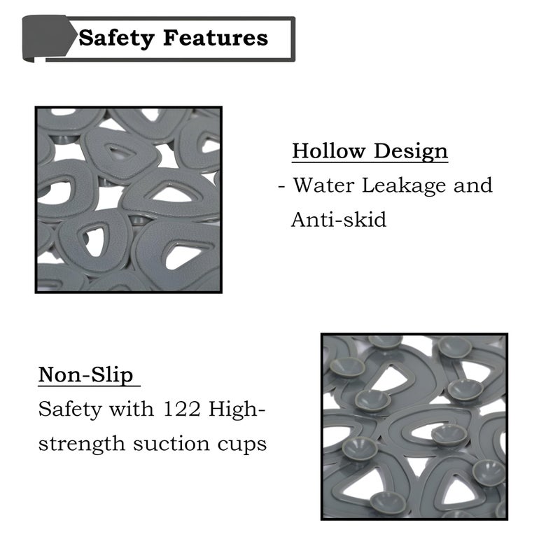 Bath Mat - Non Slip - Transform your bathing experience with this soft, non-slip bath mat that ensures safety and hygiene, designed for easy machine washing and perfect for any decor. - Image 5