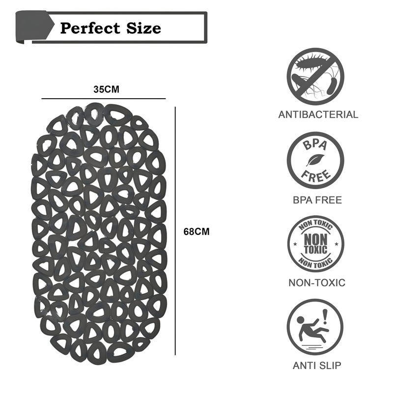 Bath Mat - Non Slip - Transform your bathing experience with this soft, non-slip bath mat that ensures safety and hygiene, designed for easy machine washing and perfect for any decor. - Image 3
