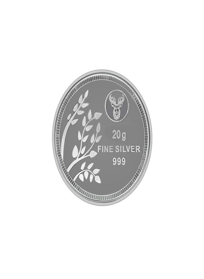 MAA SILVER من الفضة النقية 20 جرامًا لاكشمي/لاكشميجي وجانباتي/غانيشجي بيس عملة مستديرة مميزة شاندي سيكا مثالية كهدية للاستثمار في ديوالي دانتيراس (999 نقاء) (20 جرامًا) - Image 2