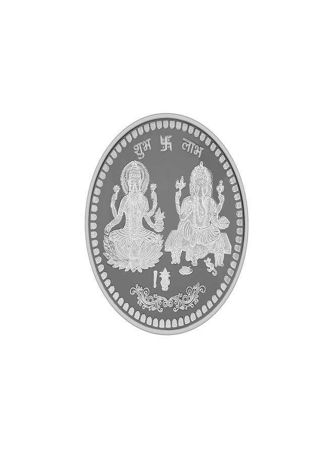 MAA SILVER من الفضة النقية 20 جرامًا لاكشمي/لاكشميجي وجانباتي/غانيشجي بيس عملة مستديرة مميزة شاندي سيكا مثالية كهدية للاستثمار في ديوالي دانتيراس (999 نقاء) (20 جرامًا) - Image 1