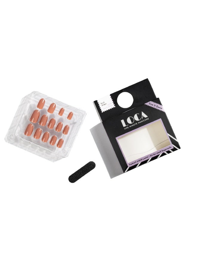 loca Small Nails #N6-Oval shape nude - Image 3