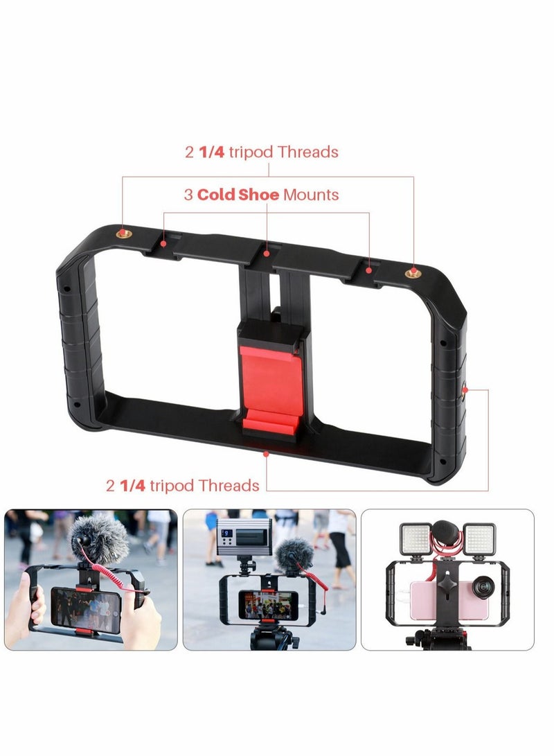 Captaintech Filmmaking Case, U Rig Pro Smartphone Video Rig, mobile phone handheld recording video shooting live rabbit cage, VL49 RGB Video Lights - Image 4