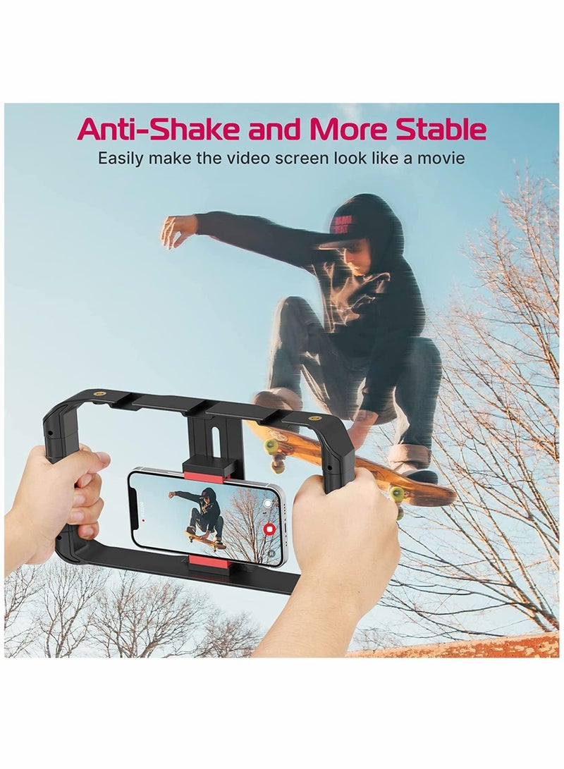 Captaintech Filmmaking Case, U Rig Pro Smartphone Video Rig, mobile phone handheld recording video shooting live rabbit cage, VL49 RGB Video Lights - Image 5