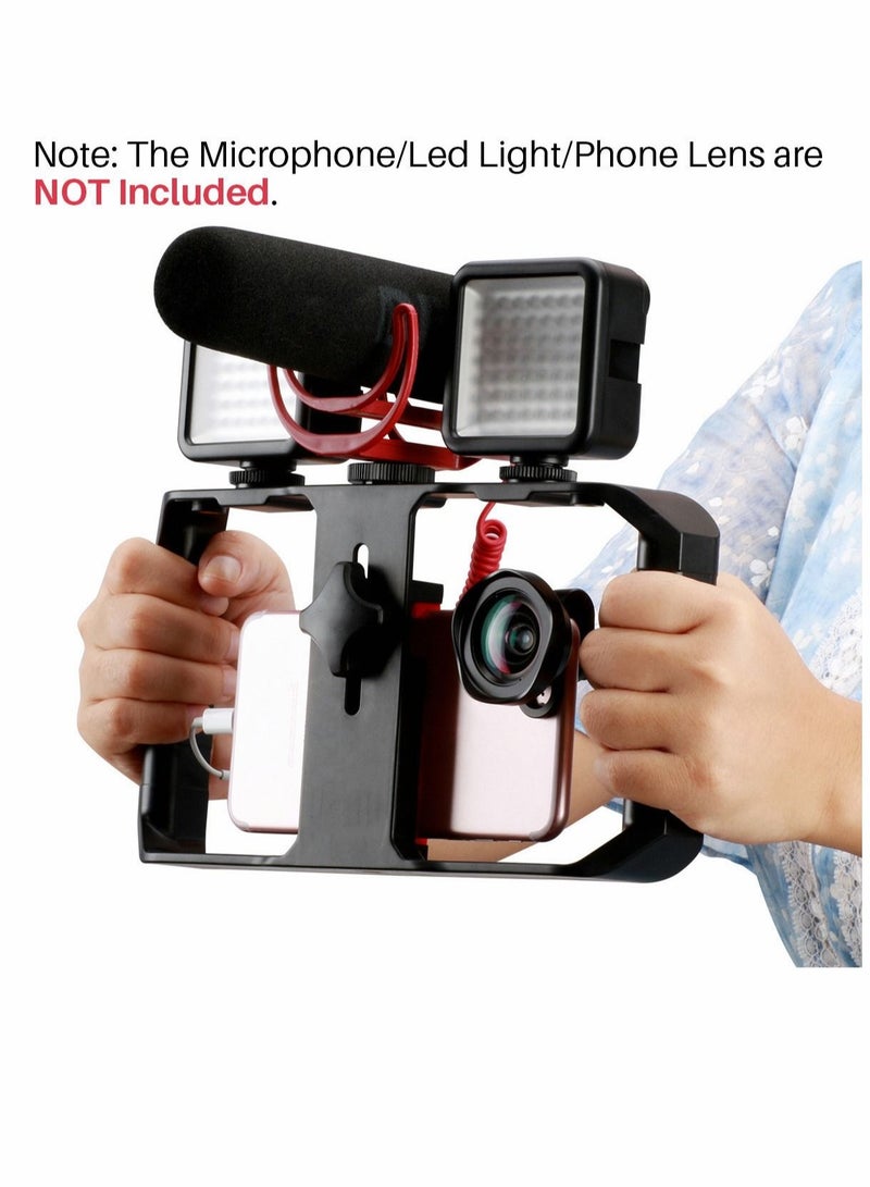 Captaintech Filmmaking Case, U Rig Pro Smartphone Video Rig, mobile phone handheld recording video shooting live rabbit cage, VL49 RGB Video Lights - Image 2