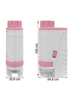 نيبمينينت Microscope for Children Portable Kids 60-160x LED Lighted Pocket Toy Handheld With Phone Holder (Batteries Not Included)  - Image 2