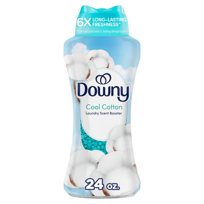 Downy Cool Cotton In-Wash Laundry Scent Booster Beads, 24 oz, laundry scent beads, Long-lasting Freshness - Image 1