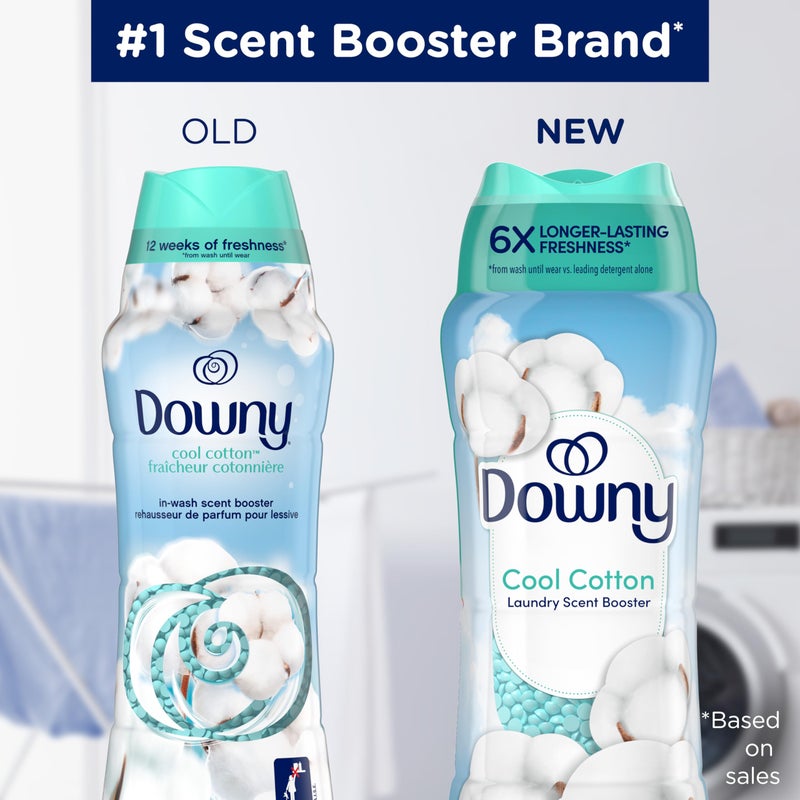 Downy Cool Cotton In-Wash Laundry Scent Booster Beads, 24 oz, laundry scent beads, Long-lasting Freshness - Image 2