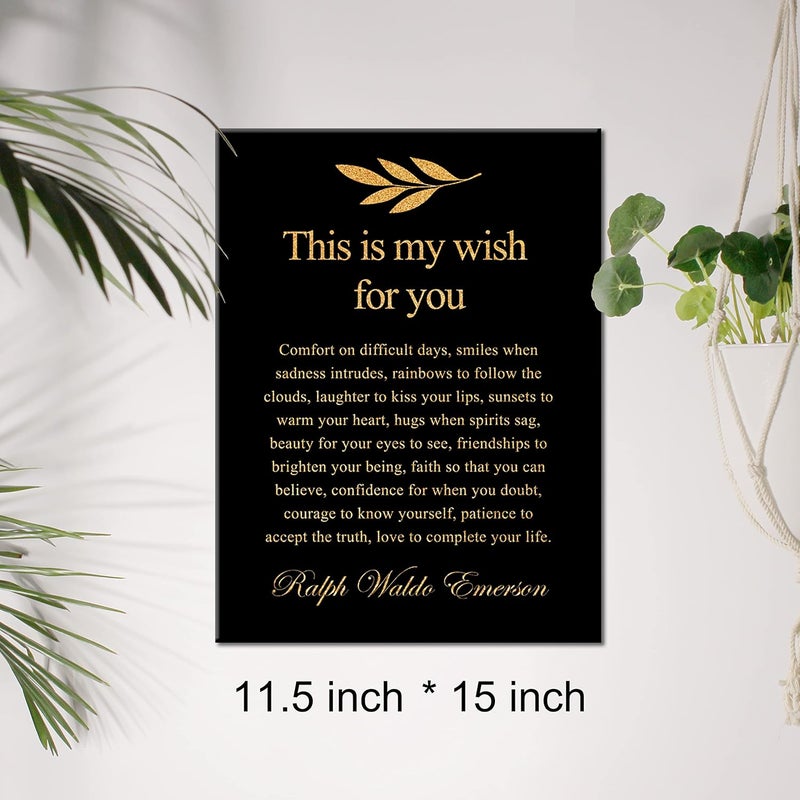 JerLoe Inspirational Gold Foil Canvas Wall Art - Image 2