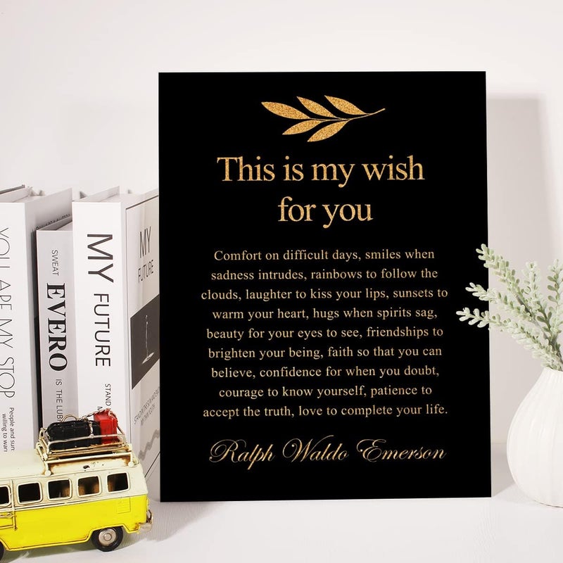 JerLoe Inspirational Gold Foil Canvas Wall Art - Image 4