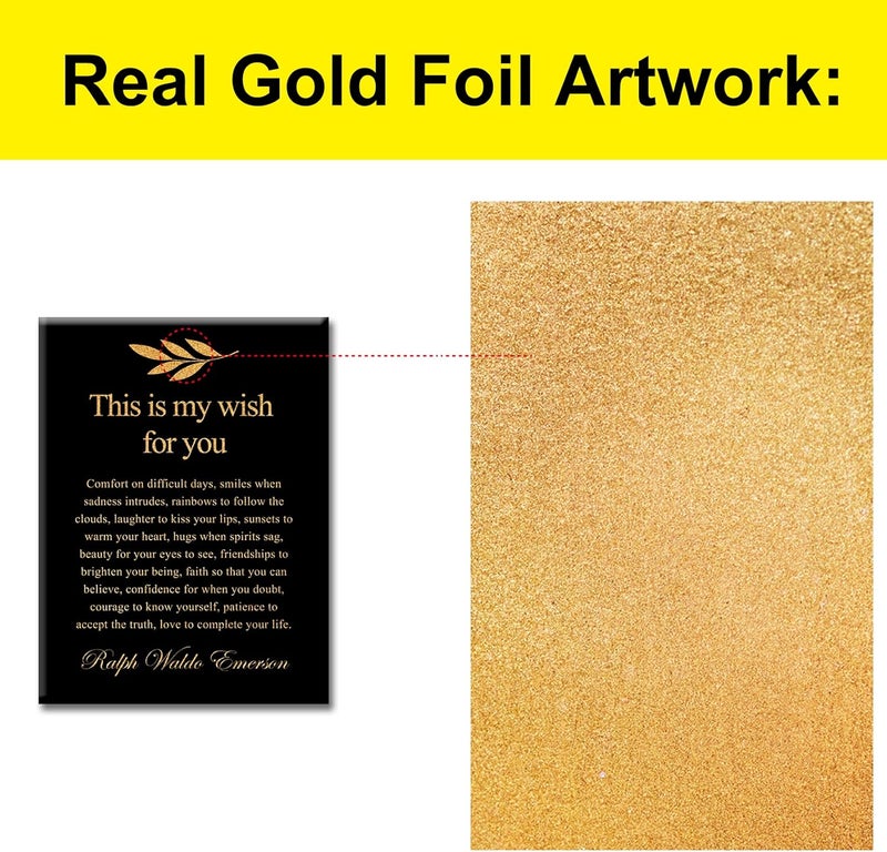 JerLoe Inspirational Gold Foil Canvas Wall Art - Image 3