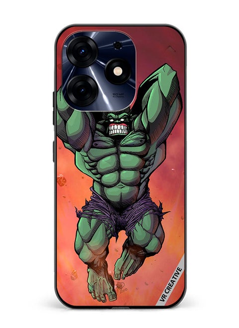 Protective Case Cover For Tecno Spark 10 Pro Hulk Angry Design Multicolour