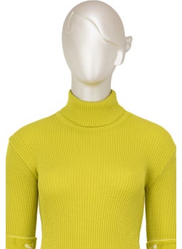 Oppland Women's Winter Stylish Beaded Full Turtleneck Long Sleeve Fitted Lycra Knitted Knitwear Bodysuit Sweater  - Image 3
