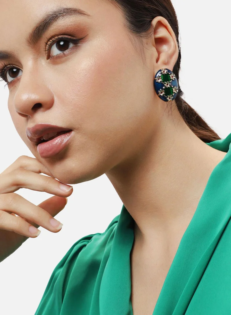 سوهي مسمار حجري مصمم للحفلات مطلي بالذهب