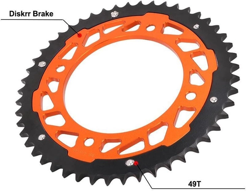 QASULER 49T Rear Chain Sprocket for Motorcycles - Image 2