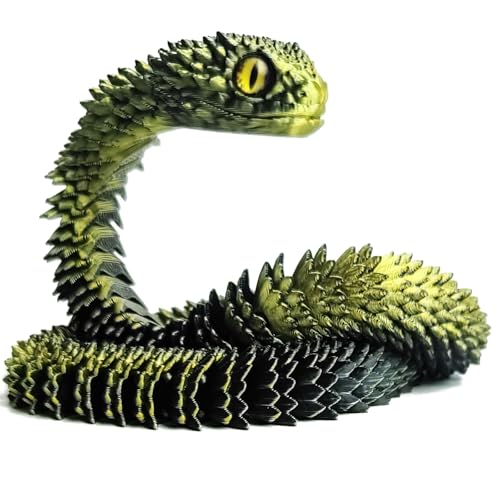 UXBSTM 24in 3D Printed Snake Toys Flexible 3D Printed Animal Fidget ADHD Snake Toys Perfect Desk Pet for Animal Collectors Easter Basket Essentials Easter Basket Stuffers - Image 1