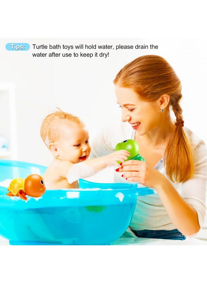 TOHIBEE Bath Toys, Cute Swimming Turtle Baby Bath Toys for Toddler 1-3, Water Pool Floating Wind Up Toys for 1 Year Old Boy Girl Gifts, Infant Toddlers Kids Bathtub Toys, 3 Pack - Image 5