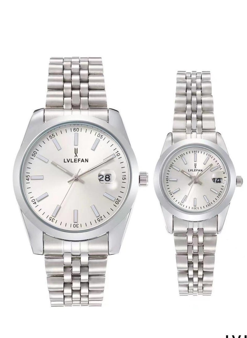 ليفان طقم ساعة يد للزوجين ضد الماء وبجودة عالية من Lv Lefan
