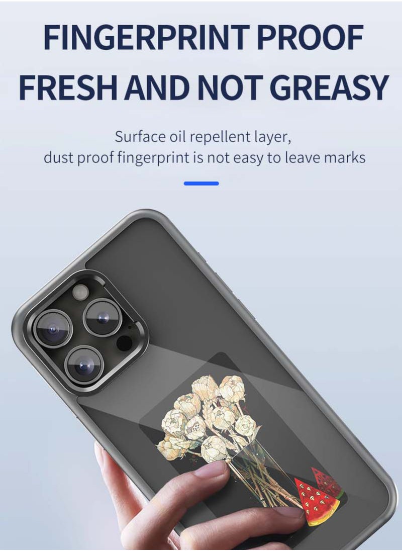 ZIPFORCE - NFC Smart E-ink Screen Customizable Display Phone Case for iPhone 16 Pro DIY Custom Carbon Fiber Mobile Case Designed - Black - Image 1