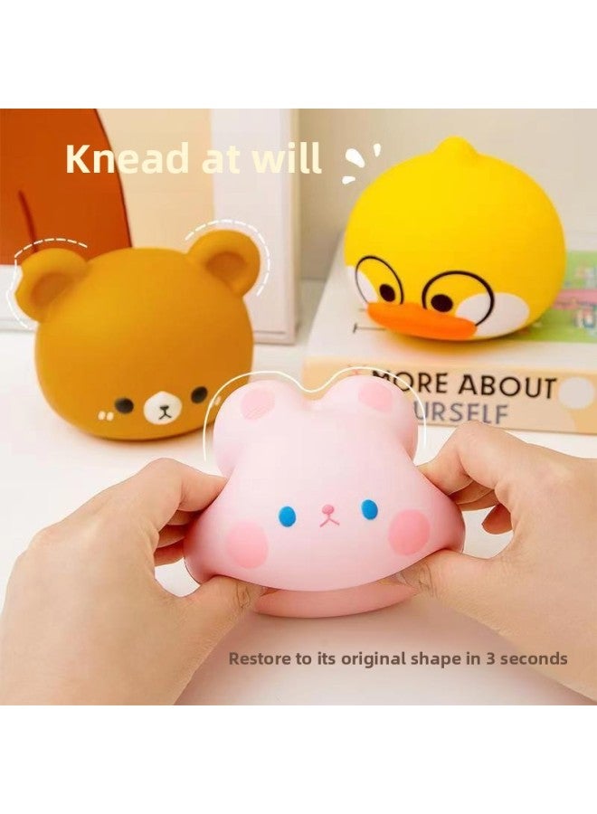 Cute Decompression Toy Pinch Le Slow Rebound Decompression Vent Children's Office Desktop Healing Ornaments-Color:Pink-Specifications:Soda Rabbit
