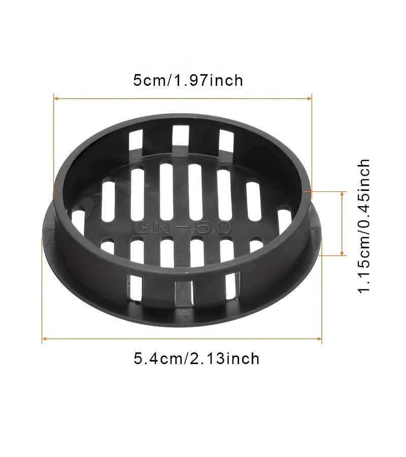 20 Pcs Black Snap On Round Vent Mesh Caps For Cabinets - Image 3