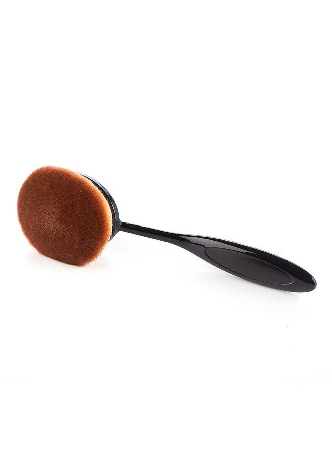 Yoseng Oval Foundation Brush Large Toothbrush Makeup Brushes Fast Flawless Application Liquid Cream Powder Foundation Sunscreen（All Black） - Image 5