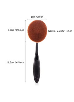 Yoseng Oval Foundation Brush Large Toothbrush Makeup Brushes Fast Flawless Application Liquid Cream Powder Foundation Sunscreen（All Black）  - Image 2