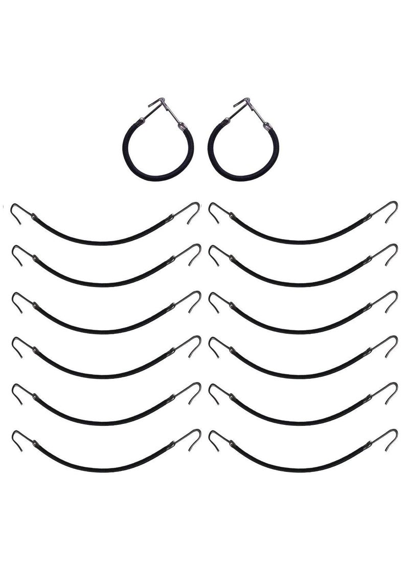 Oarkive - 20pcs Bungee Hair Ties with Hooks  Elastic Hair Bands Ponytail Holders Hair Wraps - Image 1