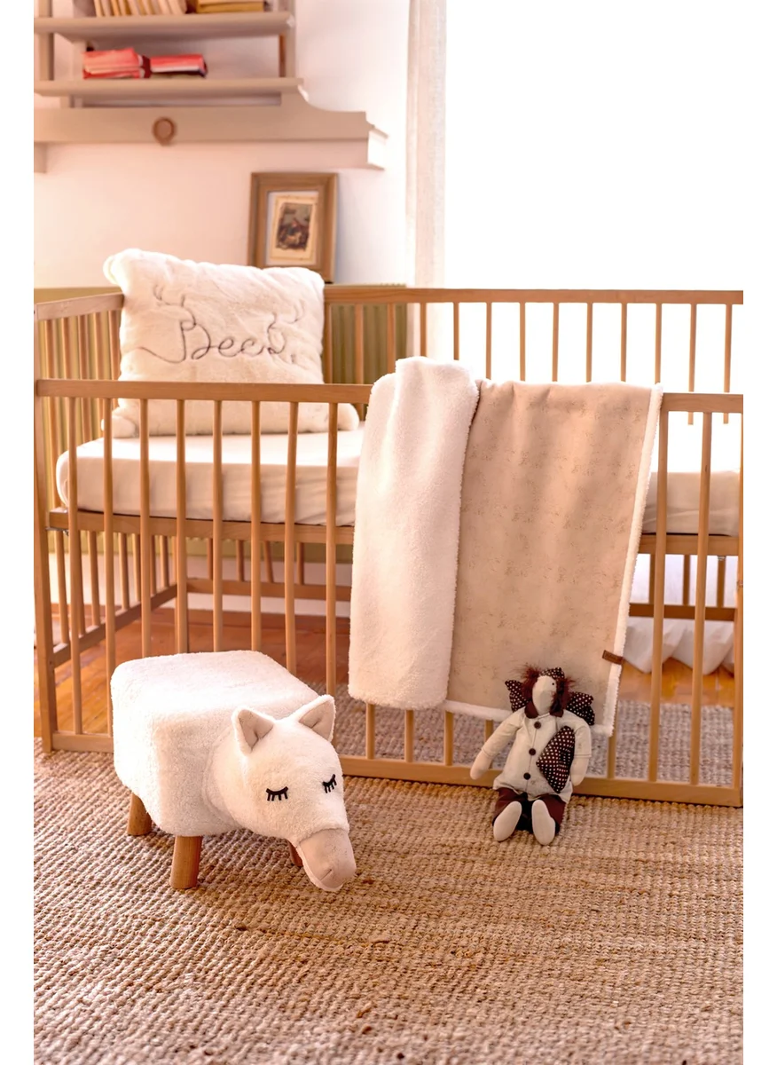 هامور Fluffy Baby BLANKET 80x100 cm Solid Beige