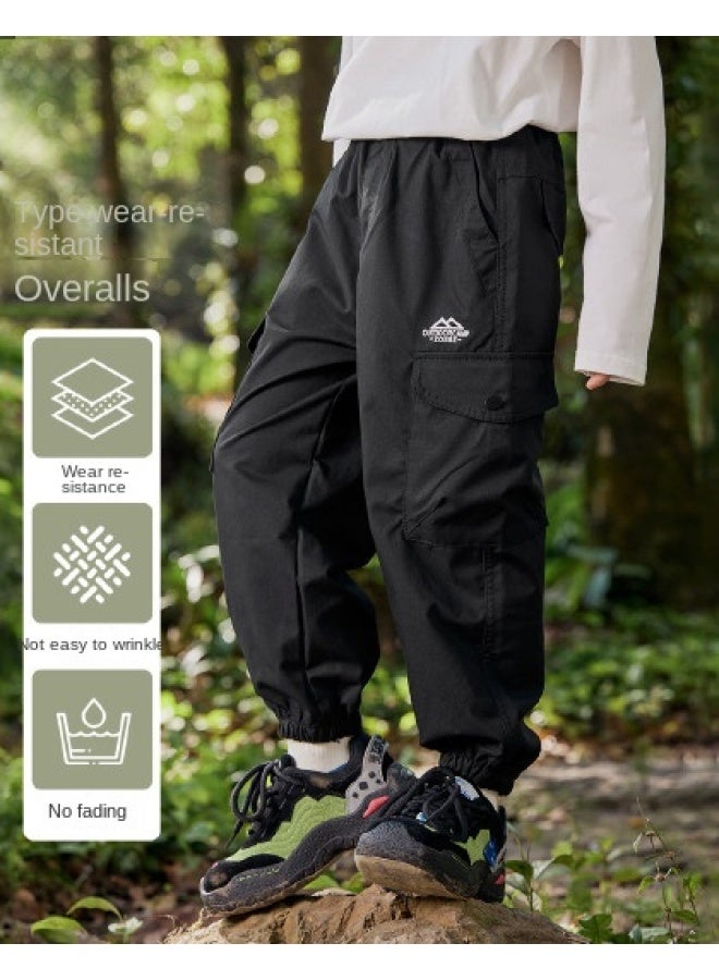 Zuoxi Boys' Pants Spring/fall Style Children's Cargo Pants Autumn Sports Outdoor Mountain Style Tapered Leg Casual Trousers Big Kids Clothing - Image 1