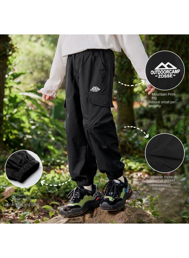 Zuoxi Boys' Pants Spring/fall Style Children's Cargo Pants Autumn Sports Outdoor Mountain Style Tapered Leg Casual Trousers Big Kids Clothing - Image 3