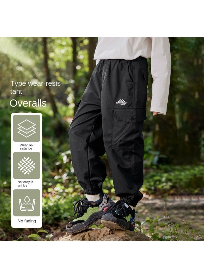 Zuoxi Boys' Pants Spring/fall Style Children's Cargo Pants Autumn Sports Outdoor Mountain Style Tapered Leg Casual Trousers Big Kids Clothing - Image 2
