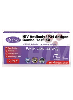 Dvot HIV Antibody，P24 Antigen Combo Test Kit For Home Use And Clinic Use， Results Are Available In 15 Minutes  - Image 1