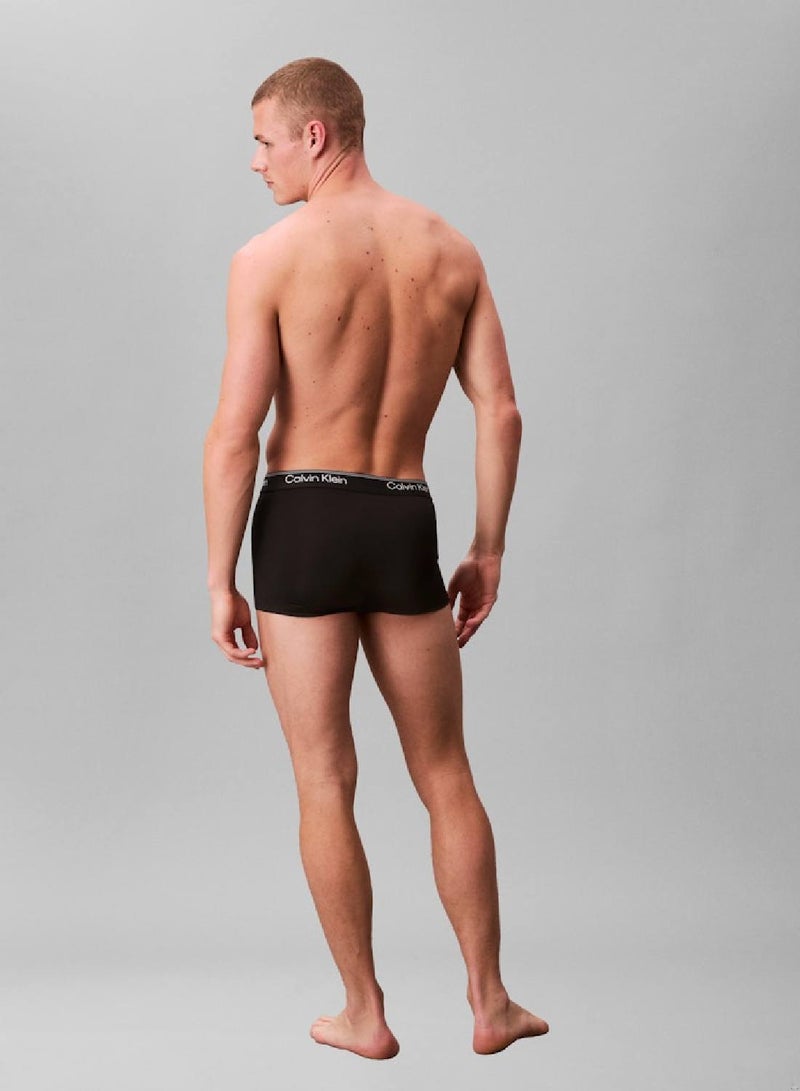 CALVIN KLEIN 3 Pack Low Rise Trunks - Microfibre Stretch - Image 4