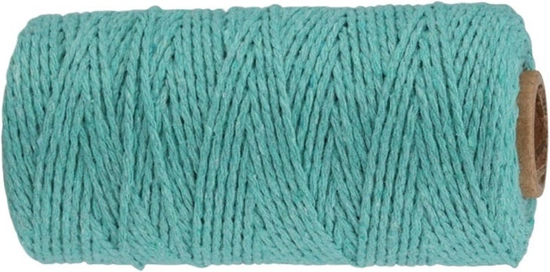 5rolls Twine for Crafts 2mm 100M Macrame Cord Rope Cotton Thread String DIY Sewing Handmade Wall Hangings Bohemia Wedding Party Home Decor(SLQ 15 Light Blue) - Image 1