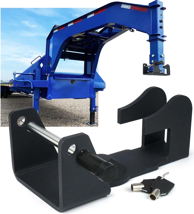 Aupar Heavy-Duty Gooseneck Trailer Lock - Black - Image 1