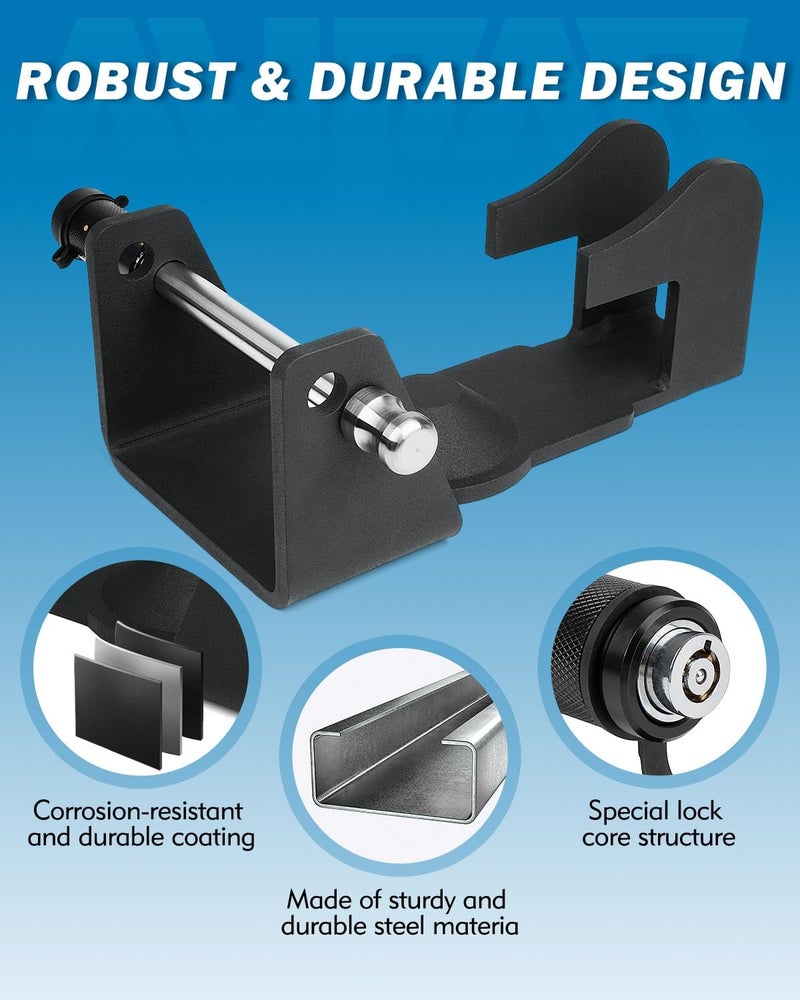 Aupar Heavy-Duty Gooseneck Trailer Lock - Black - Image 5